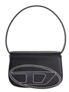 Diesel Compact Minimalist Shoulder Bag With Smooth Finish In Black
