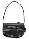 Diesel Medium 1dr Leather Shoulder Bag In Black