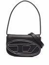 Diesel Mini Shoulder Bag In Soft Nappa Leather With Logo Detail In Black