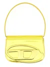 Diesel Leather Shoulder Bag With Frontal Monogram In Yellow