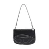 Diesel 1dr Twin Embossed-logo Shoulder Bag In Black