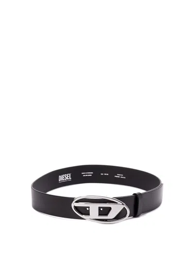 Diesel Women `b-1dr W` Belt With `d` Logo Buckle