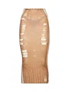 Diesel M-calina Midi Skirt In Brown