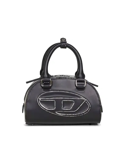Diesel Women Black 1dr Dome Crossbody Mini Bowling Bag In Multi
