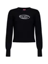 Diesel Wool And Cashmere Sweater With Cut-out Logo In Black