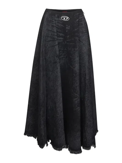DIESEL DIESEL WOMEN BLACK DE-HANNIE-FSH FULL SKIRT