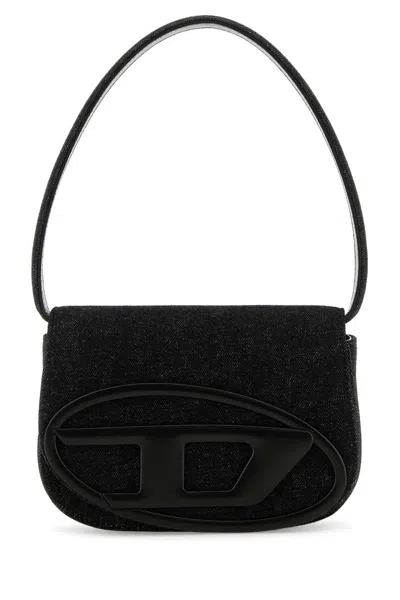 Diesel Women Black Denim 1dr Shoulder Bag