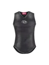 Diesel Black Denim And Jersey De-nessi-s1 Top In Black