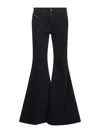 Diesel Women Black Flare Jeans 1970 D-bleess 09m69 In Multi