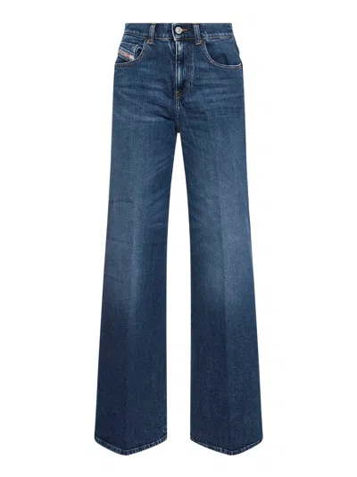 Diesel Women Blue Flare Jeans 1978 D-akemi 09l33 In Multi