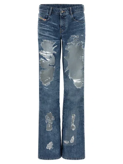 Diesel Blue Straight Low Rise Jeans