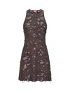 Diesel Women Brown Destroyed Jersey D-ilmy Minidress In Multi