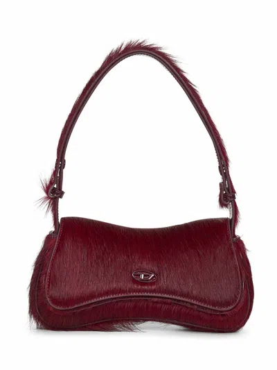Diesel Women Burgundy Play Clutch Clutch Bag In Multi