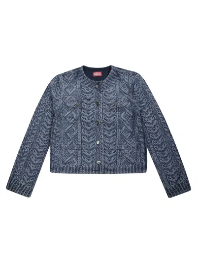 Diesel Women's Button-front Sweater In Blue