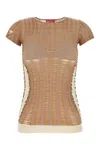Diesel Contoured Knitwear Top With Modern Aesthetic In Brown