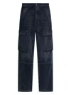 Diesel Navy Blue D-pot-cargo Jeans In Blue