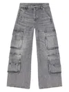 Diesel Cargo Denim Jeans In Grey