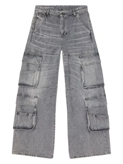 DIESEL WOMEN'S CARGO DENIM JEANS