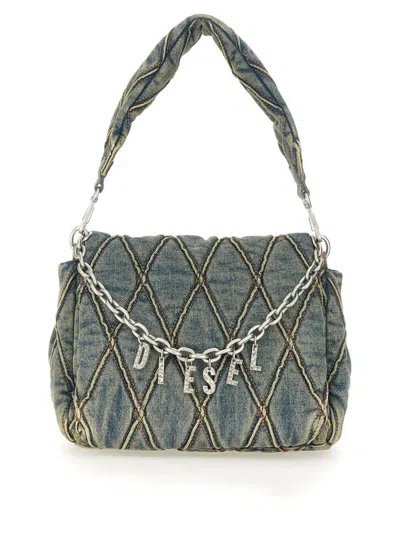 Diesel Women "charm-d" Shoulder Bag In Gray