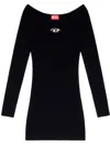Diesel Women M-vera Knitted Mini Dress In Black
