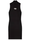 Diesel M-onervax Viscose Blend Short Dress In Black