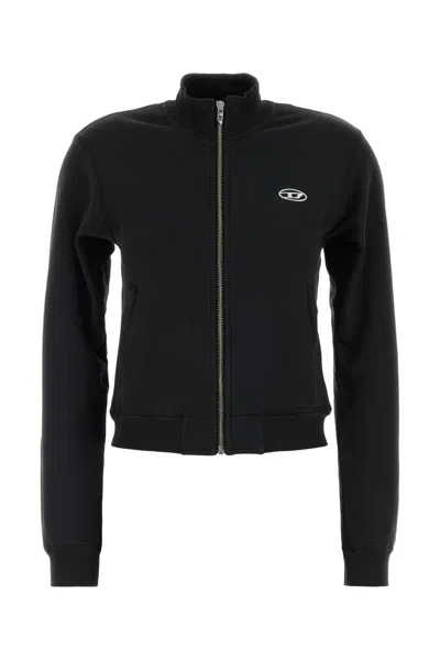 Diesel Women's Cotton Sweatshirt In Black