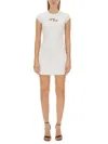 Diesel D-angiel Stretch Cotton Minidress In White