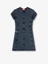 Diesel Mini Dress In Denim-look Jersey In Blue