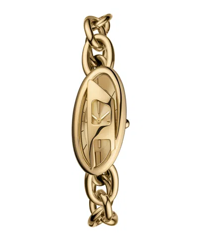 Diesel Women's D-era Quartz Two-hand Gold Stainless Steel 38mm In Oro