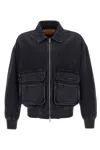 Diesel D-kurz Casual Jackets And Parka In Black