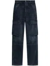 Diesel Navy Blue D-pot-cargo Jeans In Blue
