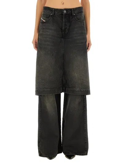Diesel Women D-syren-s Pants In Black