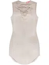 Diesel Distressed Cotton Mini Dress With Edgy Silhouette In Multicolor
