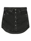 Diesel Short Skirt With Pockets And Belt Loops In Black