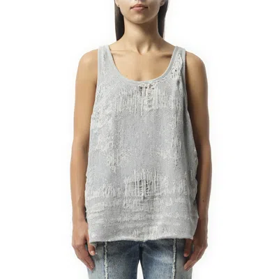Diesel Women's De-dalby Distressed Top In Blue