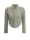 Diesel White De-madeline-fsg Shirt In Blue