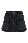 Diesel Women De-ton Denim Skirt In Black