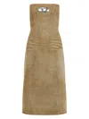 Diesel Brown De-vildress-fsf Cotton Midi Dress In Blue