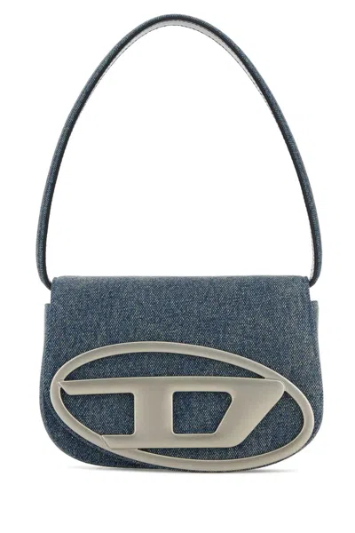 Diesel Women Denim 1dr Shoulder Bag In Blue