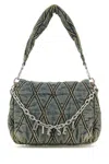 Diesel Women Denim Charm-d Shoulder Bag In Blue