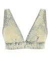 Diesel Women Denim De-janys-fsc Top In Blue