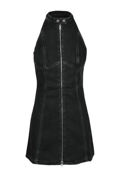 Diesel Zipped Denim Dress In Blue