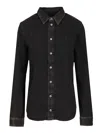 Diesel Women Denim Shirt In Black