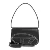 Diesel Compact Minimalist Shoulder Bag With Smooth Finish In Black