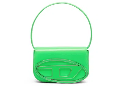 Pre-owned Diesel Women's  1dr Shoulder Bag In Green Fluo