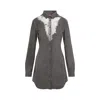 Diesel Abstract Print Asymmetric Hem Dress In Gray