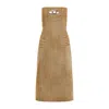 Diesel Brown De-vildress-fsf Cotton Midi Dress In Blue