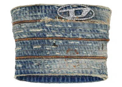 Pre-owned Diesel Women's  Detary Top In Blue