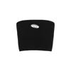 Diesel M-clarksvillex Logo Plaque Tube Top In Black