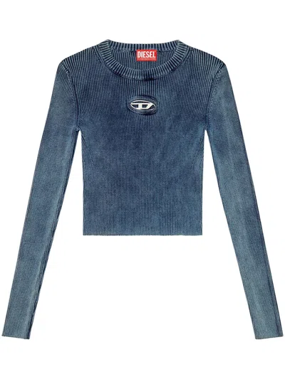 Pre-owned Diesel Women's  Manchora Knitwear In Peacoat Blue